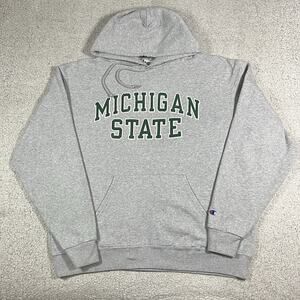 Michigan State Hoodie Mens L Champion Sweatshirt Pullover Spartans NCAA Football